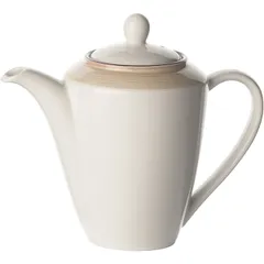 Кофейник «Чино» фарфор 310мл D=40,H=147,L=163мм белый,бежев.