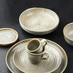 Блюдце «Агава» фарфор D=120/37,H=18мм матовый,зелен., изображение 2