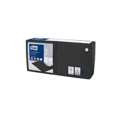 Салфетки бумажные Tork 2 слоя черные 24*24 (12) бумага ,L=24,B=24мм черный