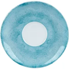 Saucer with “Aida” decor  porcelain  D=16cm  turquoise.