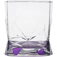 Old fashion "Roche" glass 340ml D=78,H=86mm violet.