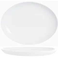 Dish “Evolutions White” oval glass ,L=33,B=25cm white