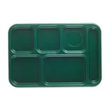 Поднос для подачи 6 отделений прямоугольный пластик ,H=19,L=140,B=100мм зелен.