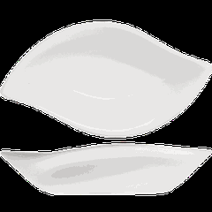 Salad bowl “Kunstwerk” sheet  porcelain  200ml ,H=3,L=19,B=10cm white