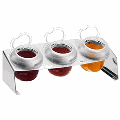 Set of containers for jam [3 pcs]  glass, stainless steel  400 ml  metal.