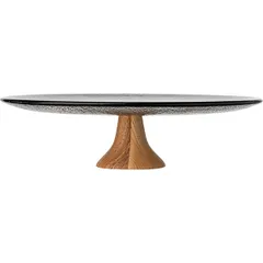 Ваза для фруктов «Кейк» стекло D=28см серый, изображение 2