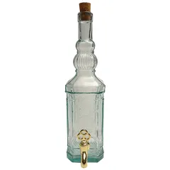 Jar-container with tap and stopper “Bottle”  glass  0.7 l , H = 30 cm