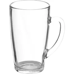 Кружка «Капучино» стекло 420мл D=78,H=138,L=110мм прозр., изображение 2