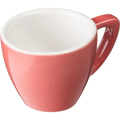 Чашка кофейная «Пур-Амор» фарфор 80мл D=66/40,H=55,L=90мм кораллов.,белый, изображение 7