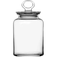 Round jar with “Kitchen” lid  glass  1,084 l  D=99, H=181mm  clear.