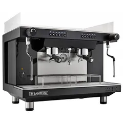 Coffee machine “Sanremo ZOE 2G SED TA”  cast aluminum  10.3 l , H = 60.2, L = 72, B = 52.8 cm  3.15 kW  black, metal.