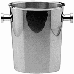 Ведро для шампанского «Профиль» сталь нерж. 4,5л D=18,9/15,H=22,B=19см металлич.