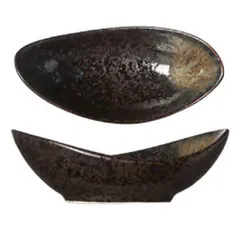 Sauce boat “Black Yoru” ceramics ,H=30,L=105,B=48mm black