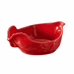 Блюдо для подачи для дичи фарфор 175мл ,H=60,L=151,B=105мм красный