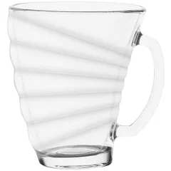 Mug “Shape Abondance” glass 320ml ,H=15cm clear.