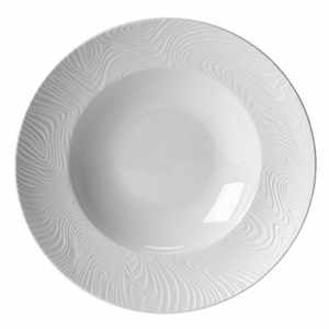 Тарелка для пасты «Оптик» фарфор 450мл D=300,H=55мм белый