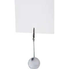 Держатель для карточек[4шт] мрамор D=3,H=10см белый, изображение 2