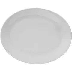 Dish “Monaco” oval  porcelain ,H=18,L=340,B=260mm white