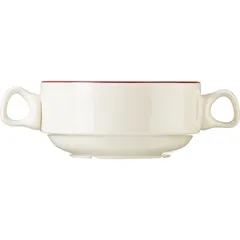 Чашка бульонная «Кларет» фарфор 285мл D=115,H=52мм бежев.,бордо, изображение 2