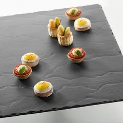 Блюдо для подачи «Базальт» керамика ,L=30,B=30см черный,матовый, изображение 3