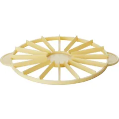 Делитель для торта на 16 кусков пластик D=260,H=25,L=330мм желт., изображение 2