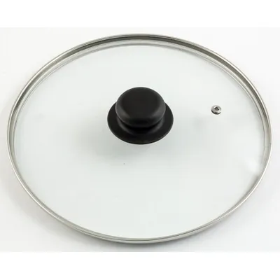 Крышка d=30 см. стекл. с ручкой метал/обод низ. /1/10/