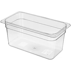 Gastronorm container (1/3)  polycarbonate  5.3 l , H=15, L=32.5, B=17.6 cm  transparent.