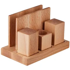 Set for spices and napkins beech ,H=10,L=17,B=10cm