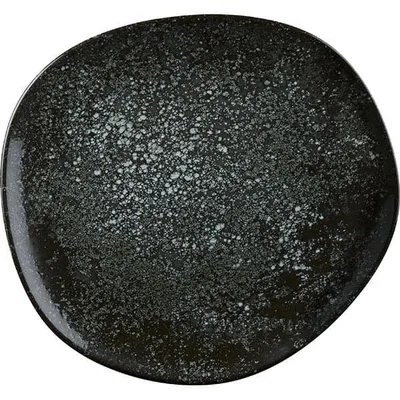 Тарелка «Космос» ассиметричная фарфор ,L=29см черный