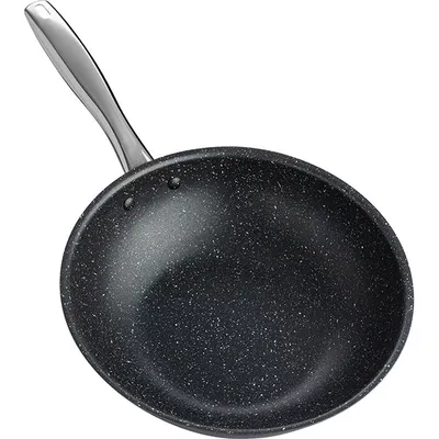 Сковорода «Вок» «Уитфорд» алюм.литой,сталь нерж. 3,5л D=28,H=8см граф.,черный, изображение 2