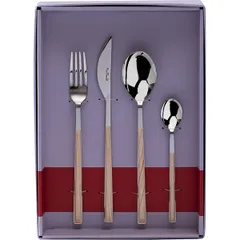 Cutlery set (birch)[24pcs] stainless steel,plastic ,H=40,L=29,B=24.5cm