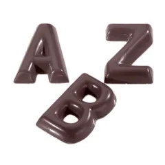 Форма для шоколада «Буквы A - Z»[26шт] поликарбонат ,H=6,L=39,B=35мм