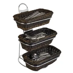 Стойка фуршетная 3 уровня для 3 гастроемкостей GN 1/3 металл, изображение 2