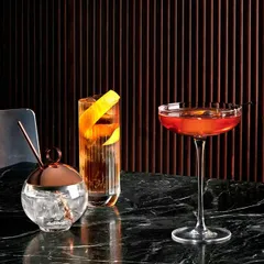 Креманка «Хэпберн» с крышкой и ложкой хр.стекло,металл 0,5л D=88,H=161мм прозр.,золотой, изображение 3