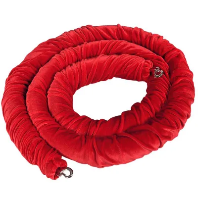 Канат бархатная перемычка с зол.декор карабином 2 метра KBPg-0020 red