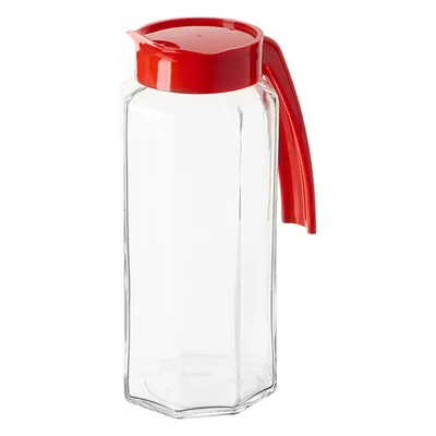 Кувшин «Призма» с крышкой стекло 1л ,H=23см прозр.