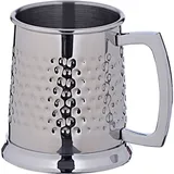 Beer mug riffled  stainless steel  400 ml  D=85, H=115mm  metal.