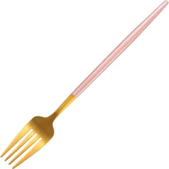 Table fork “Steel Pink Gold Matt”  stainless steel , L=220, B=27mm  gold, pink.