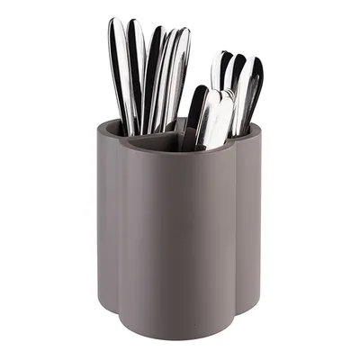 Подставка для столовых приборов «Элемент» бетон,силикон ,H=14,5,L=13,B=13см серый, изображение 4