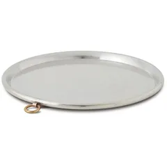 Baking tray for flat cakes  copper, tin  D=300, H=2mm  copper