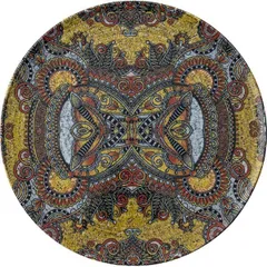 Plate “Mandala”  porcelain  D=32cm  multi-colored.