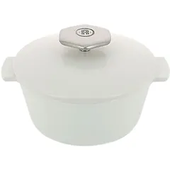 Baking pan with lid “Revolution” ceramics 0.8l D=16.4,H=10.7cm white