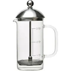 French press for 3 cups  glass  350 ml  D=75, H=170, L=115mm