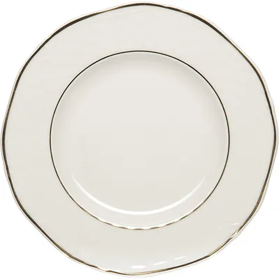 Тарелка «Афродита» мелкая фарфор D=21,H=2см белый,золотой, Диаметр (мм): 210