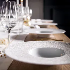 Тарелка «Коллекшн Эль Кутюр» с широким бортом фарфор D=30см белый, изображение 3