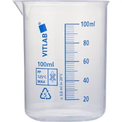 Стакан мерный полипроп. 100мл D=14,H=17см прозр.