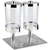 Диспенсер для сока двойной 6л*2,4охл.элемента сталь нерж.,пластик ,H=48,L=35,B=45см металлич.,прозр.