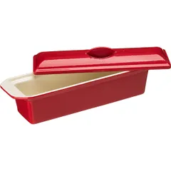 Форма для запекания эмалиров.чугун 1,25л ,H=12,L=26,7,B=11см красный, изображение 2