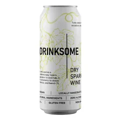 Напиток безалкогольный «Сухое игристое вино» жесть белая 330мл D=58,H=154,4мм белый