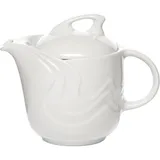 Чайник заварочный «Мелодия» с крышкой фарфор 1,175л D=22,9,H=15,7,B=21,5см белый